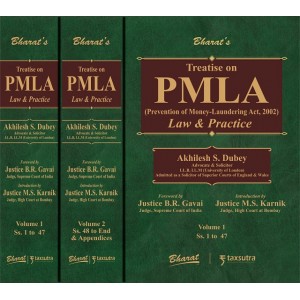 Bharat's Treatise on PMLA (Prevention of Money-Laundering Act, 2002) Law & Practice by Akhilesh S. Dubey [2 HB Vols. 2023]